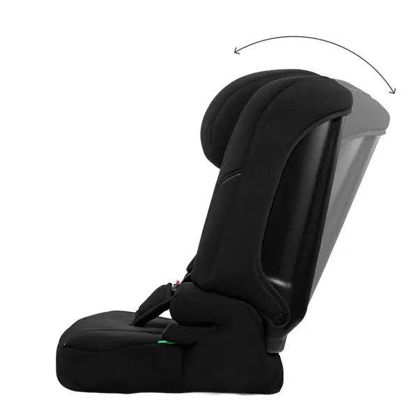 Scaun auto pentru copii Kinderkraft Comfy Black, 75-150 cm, i-size, tetiera reglabila, SPS, spatar reglabil si detasabil