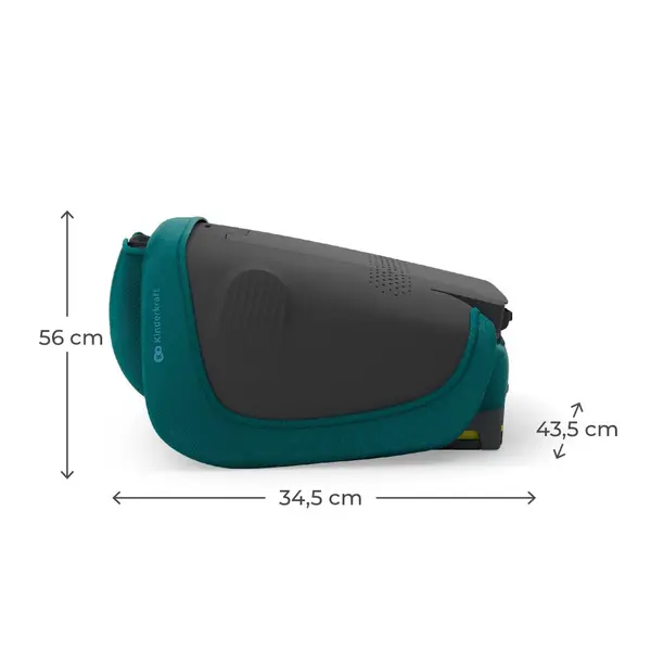 Scaun auto pentru copii Kinderkraft Unity2 Green 100-150 cm, pliabil, i-size, spatar reglabil, tetiera ajustabila