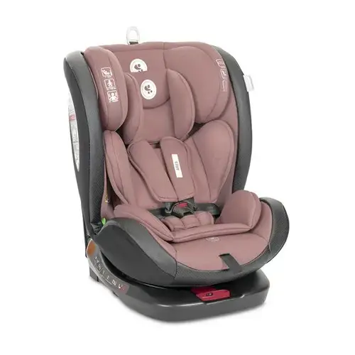 Scaun auto pentru copii Lorelli Ares, i-Size, Isofix, anti rebound bar, rotativ, 40-150 cm, 0 luni-12 ani, Roz