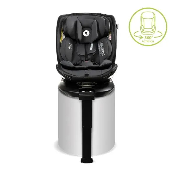 Scaun auto pentru copii Lorelli Estate Grey i-Size, isofix, baza rotativa, picior de sprijin, 0 luni-12 ani, 40-150 cm