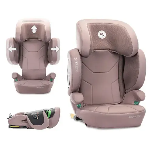 Scaun auto pentru copii Lorelli Growgo, Isofix, pliabil, protectii laterale extensibile, spatar reglabil, tetiera reglabila, 100-150 cm, 3-12 ani, Roz