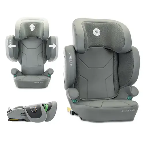 Scaun auto pentru copii Lorelli Growgo, Isofix, pliabil, protectii laterale extensibile, spatar reglabil, tetiera reglabila, 100-150 cm, 3-12 ani, Verde