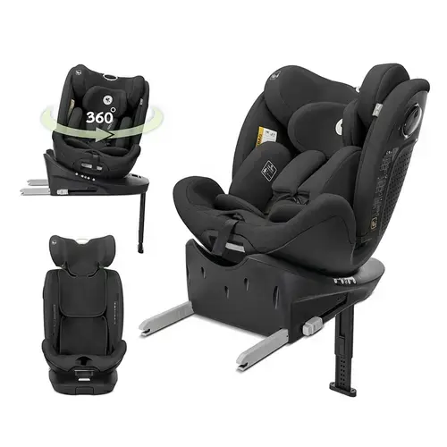 Scaun auto pentru copii Lorelli Perseus, i-Size, Isofix, baza rotativa, picior de sprijin, EPS Memory, panou de ventilatie, SPS, 0 luni-12 ani, 40-150 cm, Negru
