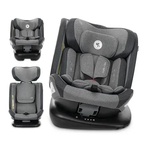 Scaun auto pentru copii Lorelli Sagitta, i-Size, rotativ 360, protectie laterala SPS, spatar reglabil, 0-12 ani, 40-150 cm, SPS, Gri