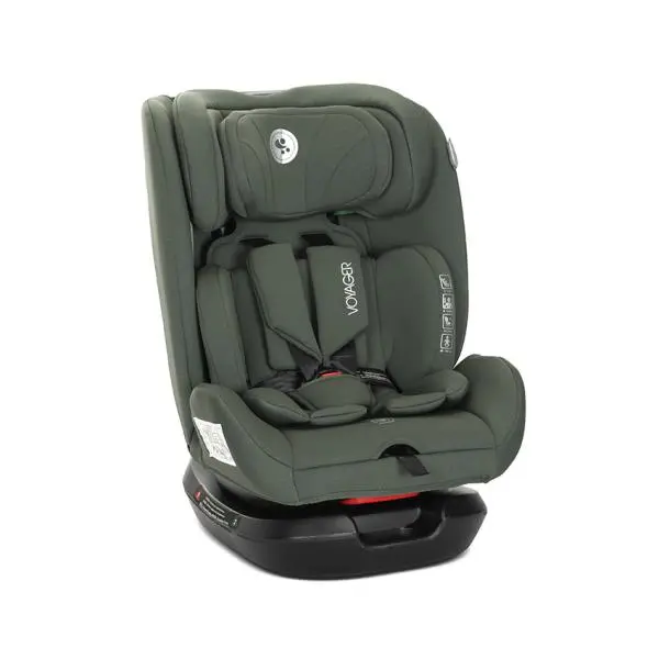 Scaun auto pentru copii Lorelli Voyager Green i-Size, inclusa pernuta de calatorie, 0 luni-12 ani, 40-150 cm