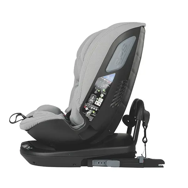 Scaun auto rotativ iSize Coccolle Velsa Neutral Grey cu isofix, top-tether, protectie la impact lateral, reglabil