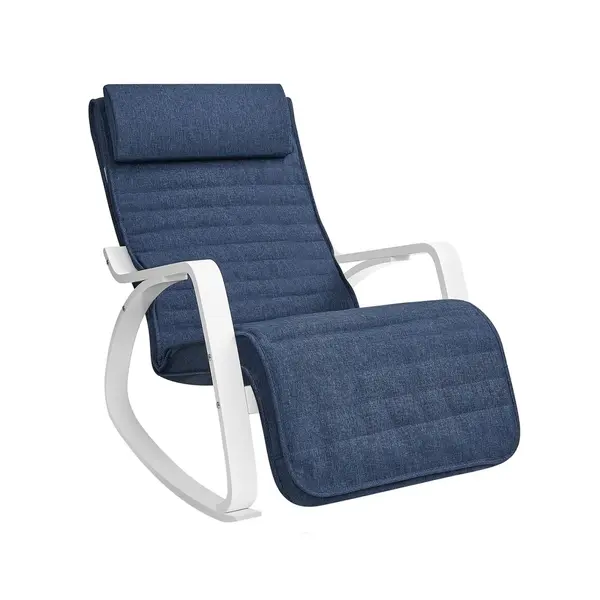 Scaun balansoar Songmics Albastru 121.5x67x84 cm