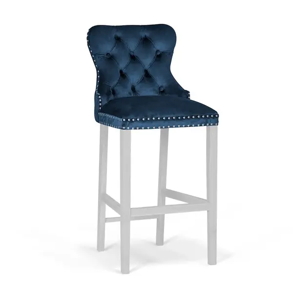 Scaun Bar Madame Bleumarin/Alb BL86 L70 cm