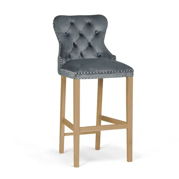Scaun Bar Madame Gri Inchis/Stejar BL14 L70 cm