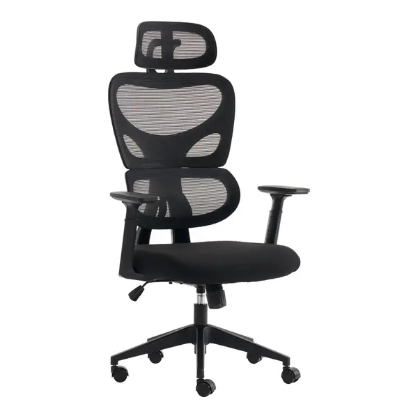 Scaun birou Cadrey Negru 67x64x128 cm