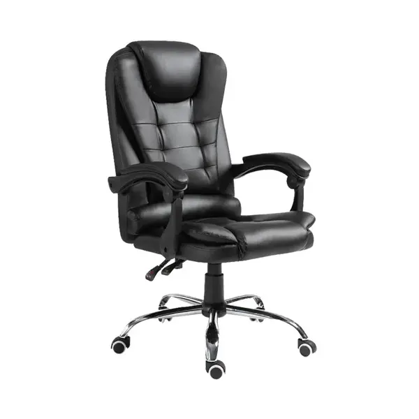 Scaun birou manager Benett negru pu, 62x48x110 cm