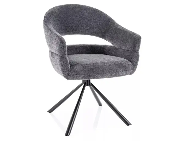 Scaun Borgo gri inchis/negru Raven18