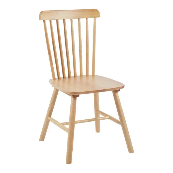 Scaun Bristol cu aspect natural, Lemn Rubberwood, 45x51x86 cm