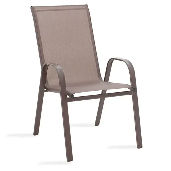 Scaun Calan pakoworld metal maro inchis-textilene maro 54x74x91cm Scaun Calan pakoworld metal maro închis-textilene maro 54x74x91cm