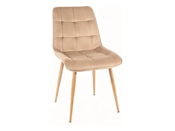Scaun Chic D velvet bej/stejar Blu28