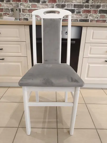 SCAUN COLOR 4, ALB TAPITERIE GRI personalizabil pe culori