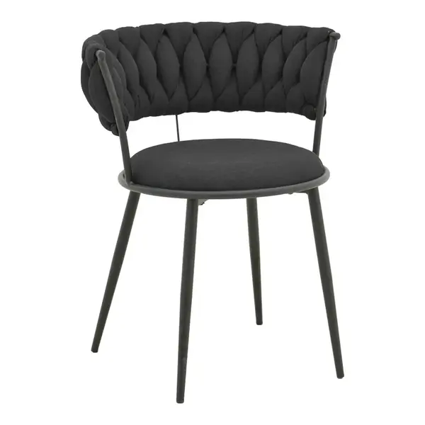 Scaun cu brate Alkia I Negru 57x58.5x72 cm