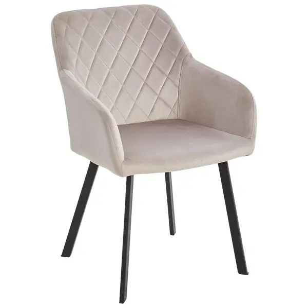 Scaun Cu Brațe din lemn, metal, textil, taupe
