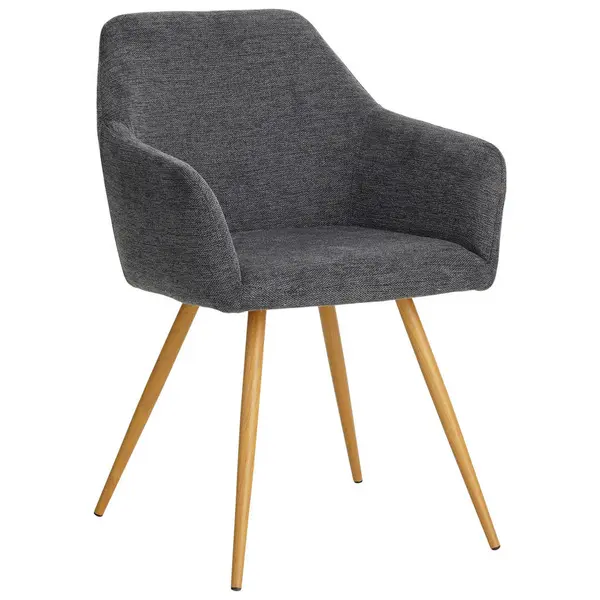Scaun Cu Brațe din metal, textil, antracit