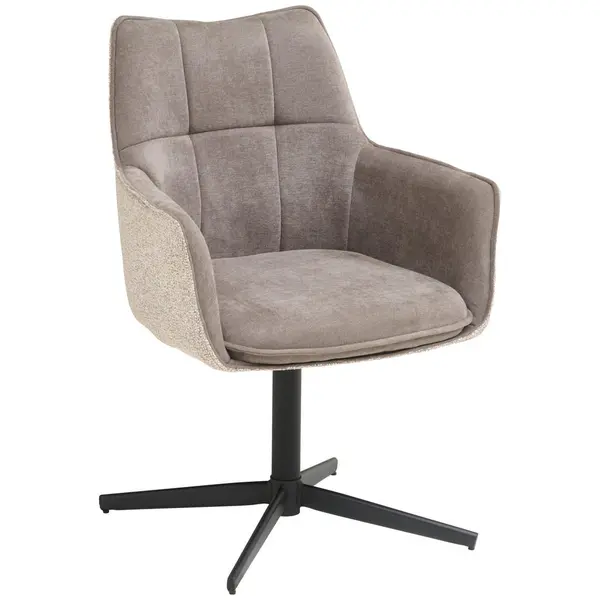 Scaun Cu Brațe din metal, textil, antracit, negru
