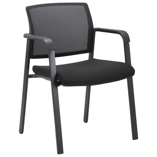 Scaun Cu Brațe in negru metal, plastic, textil