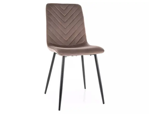 Scaun Daren velvet cappuccino/negru Blu38