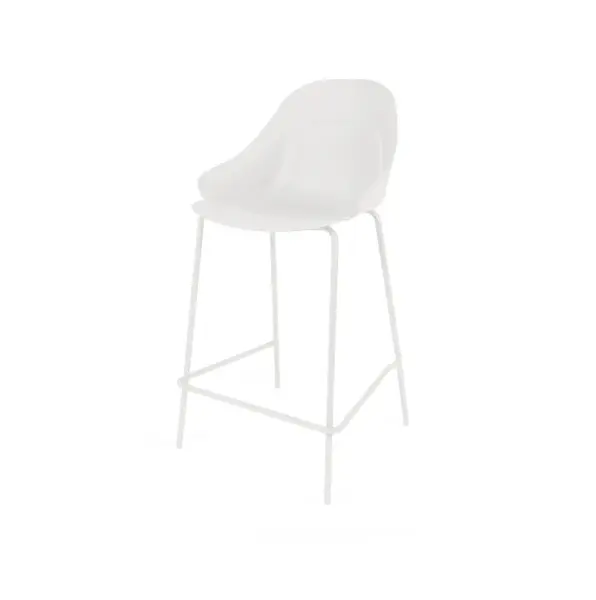 Scaun de bar ABARON H67 CM - Alb
