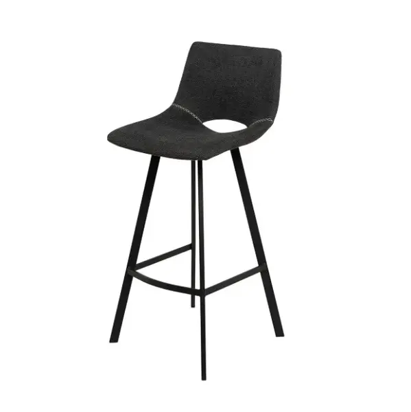 Scaun de bar ALSTER H75 CM - Gri inchis