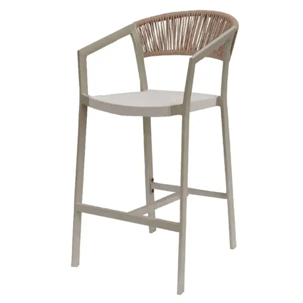 Scaun de bar ALVERIA H65 CM - Beige