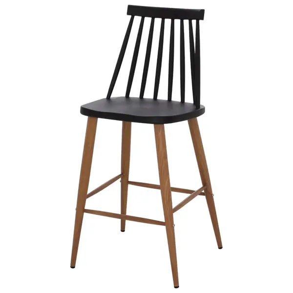 Scaun de bar ASORO H63 CM - Negru