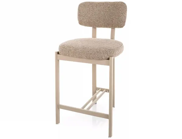 Scaun de bar BELUR BEIGE LEGS H62 CM - Beige