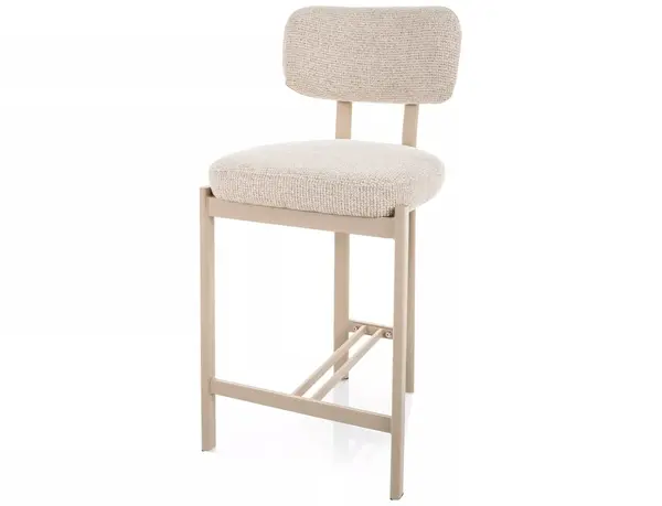 Scaun de bar BELUR BEIGE LEGS H62 CM - Cream