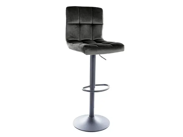 Scaun de bar C105 velvet negru Blu19