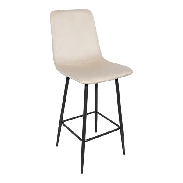 Scaun de bar cu functie de rotire, tesatura, neagra, 43x55x114 cm