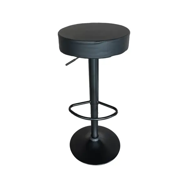 Scaun de bar Dianors reglabil pe inaltime, negru-negru, 38x38x75 cm