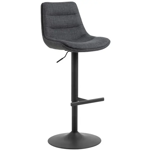 Scaun De Bar din metal, textil, gri închis