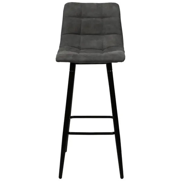 Scaun De Bar din metal, textil, gri, negru