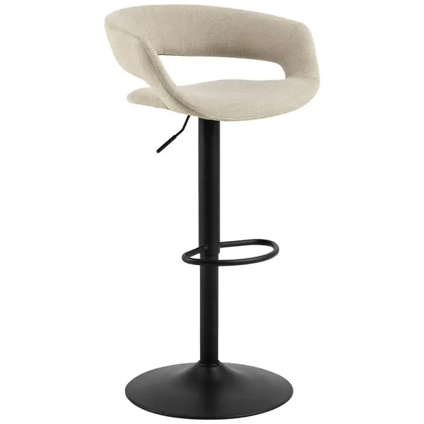 Scaun De Bar din metal, textil, maro