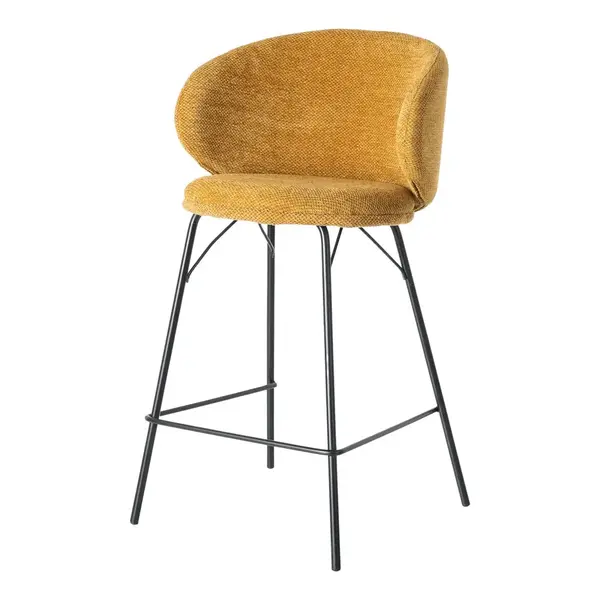 Scaun de bar ELARIS H65 CM - Mustard