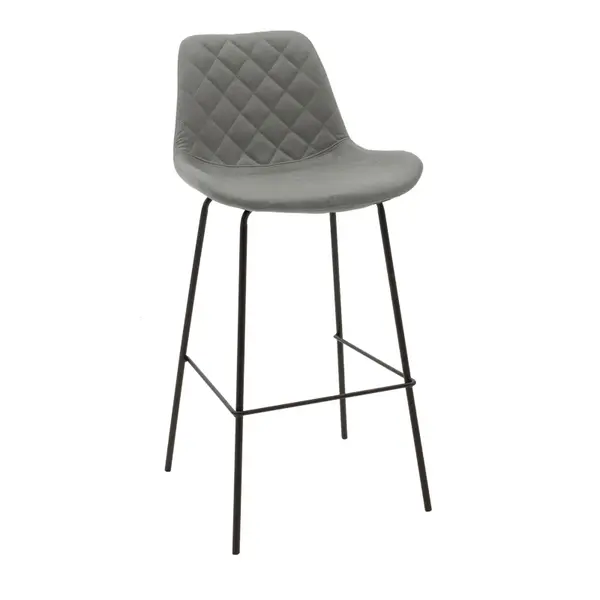 Scaun de bar Faith, metal, negru, 50x54x104 cm