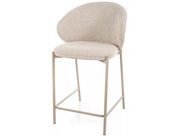 Scaun de bar FARGION BEIGE LEGS H61 CM - Cream