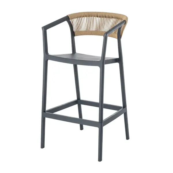 Scaun de bar FELINA H 75CM - Gri inchis