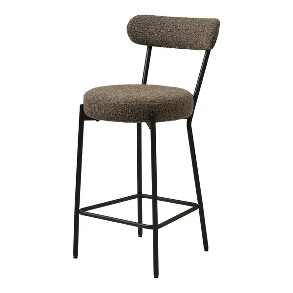 Scaun de bar FINLORA BOUCLE H65 CM - Maro