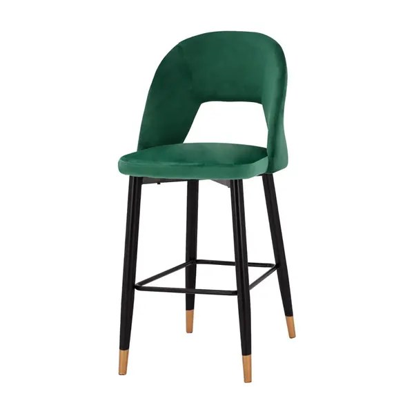 Scaun de bar HARRY VELVET H72 CM - Verde