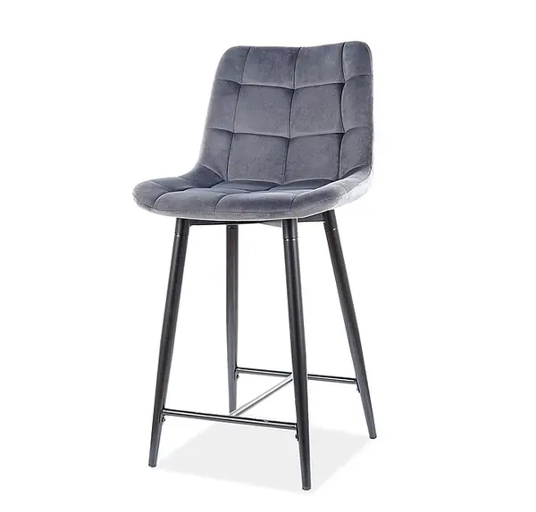 Scaun de bar HILDA H60 CM - Grey