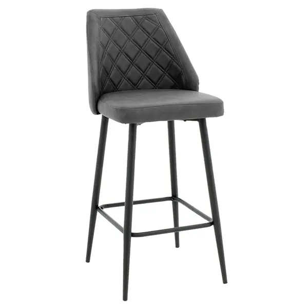 Scaun de bar Inflame, Antracit, 55x48x107 cm