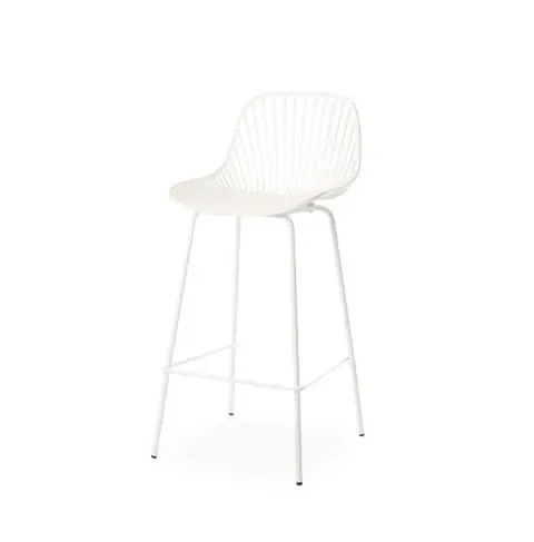 Scaun de bar KASPER H75 CM - Alb