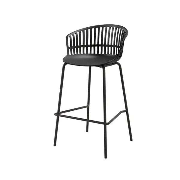 Scaun de bar LAREZ H66 CM - Negru