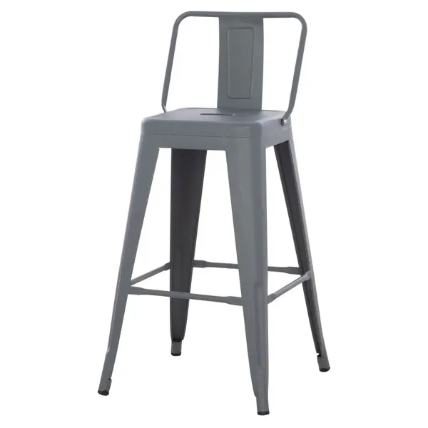 Scaun de bar MEDIUM MATT GREY H67 CM - Grey