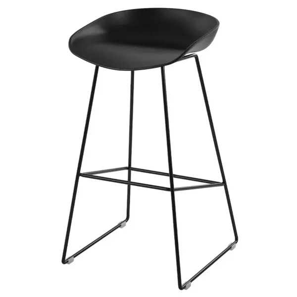 Scaun de bar MILANA H73 CM - Negru
